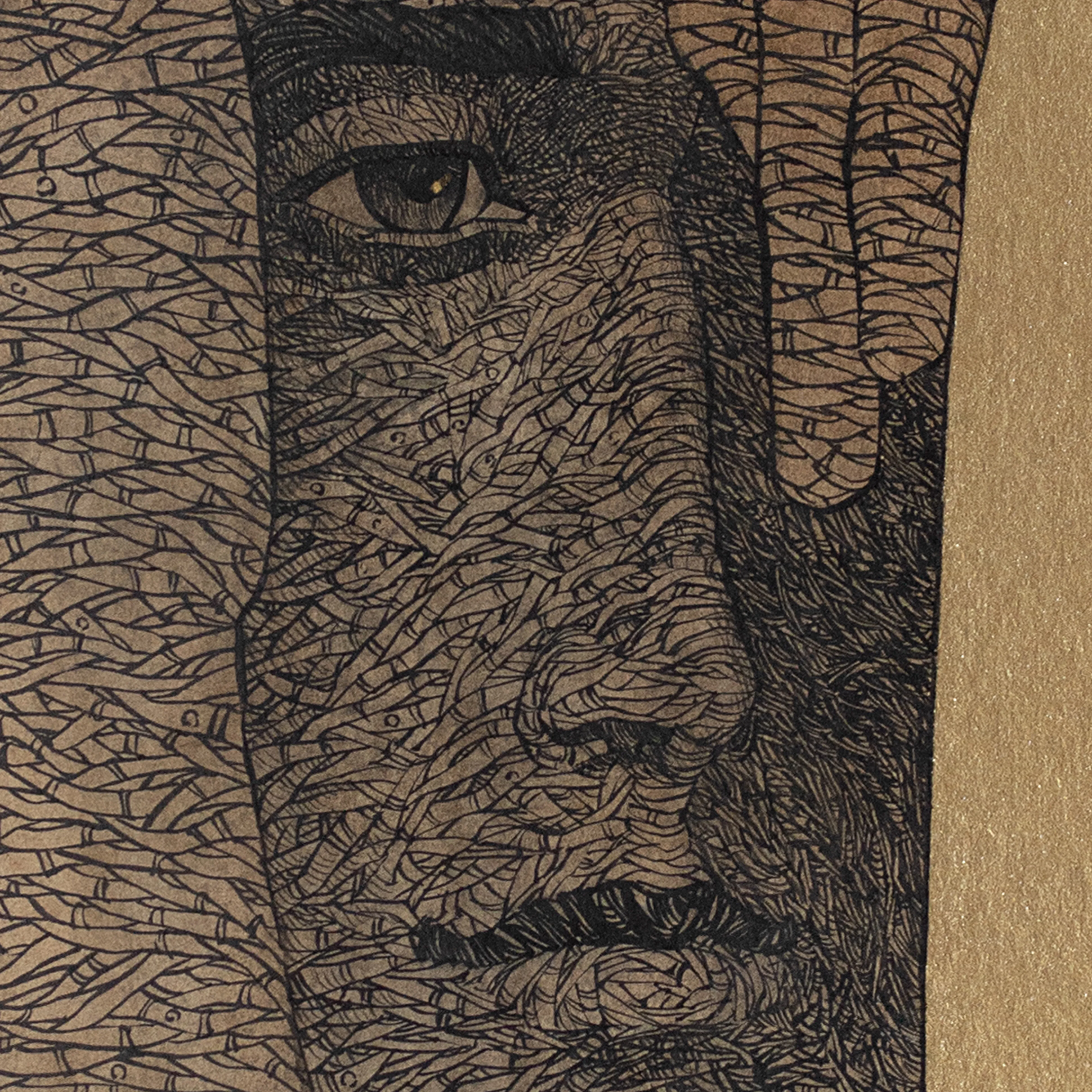 Зображення "Натхнення | Inspiration" від Олександр Макогон, розмір: 44 x 44 cm, матеріали: туш, кава, бавовняний папір | ink, coffee, cotton paper, медіум: Графіка, серія: Portraits, ціна: $250 Фото 5 з 5.