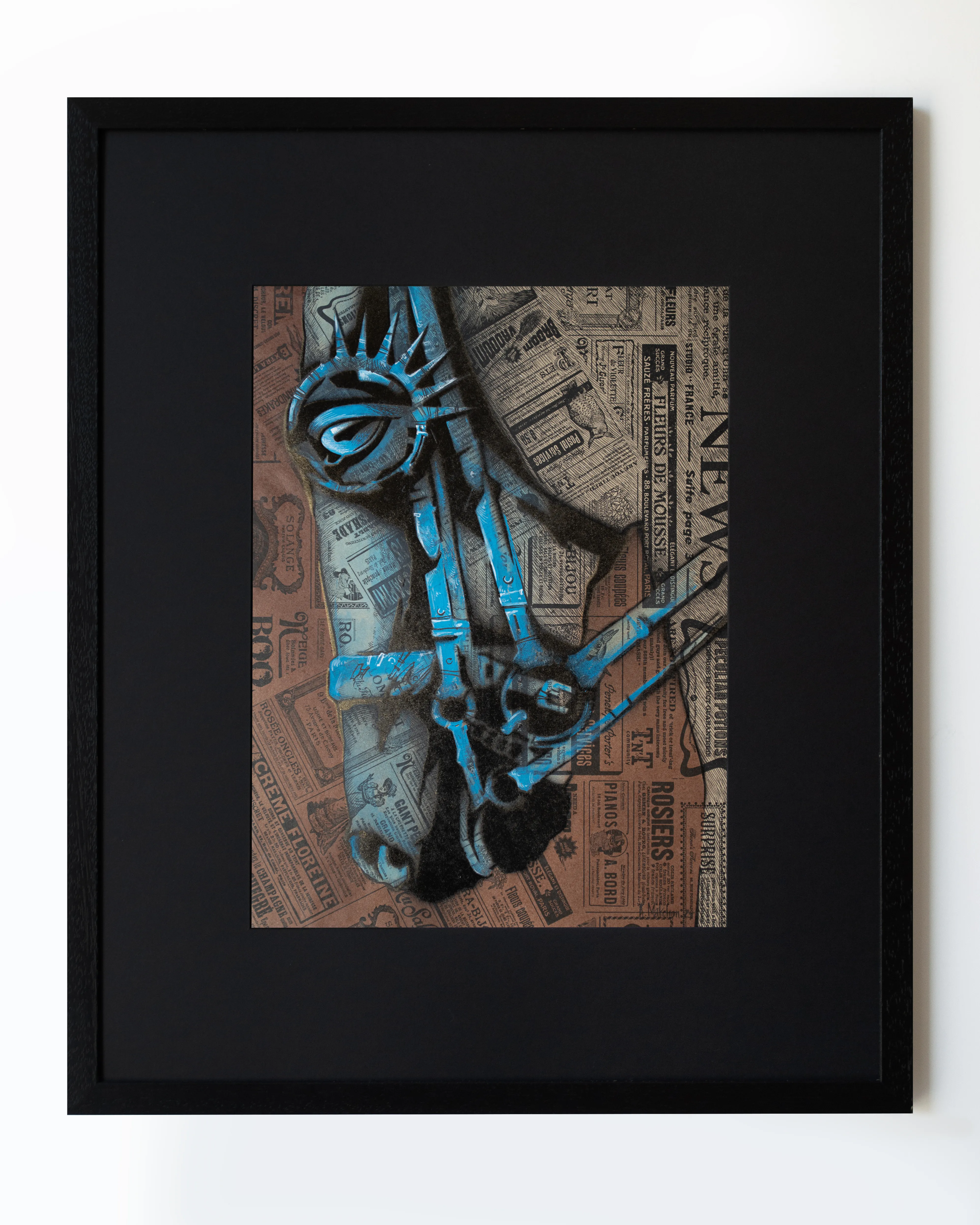 Зображення "Бунтар | Rebel" від Олександр Макогон, розмір: 52 х 62 cm, матеріали: Туш, гуаш, аерозольна фарба, папір | Ink, gouache, spray paint, paper, медіум: Графіка, серія: Horses, ціна: $280 Фото 1 з 5.