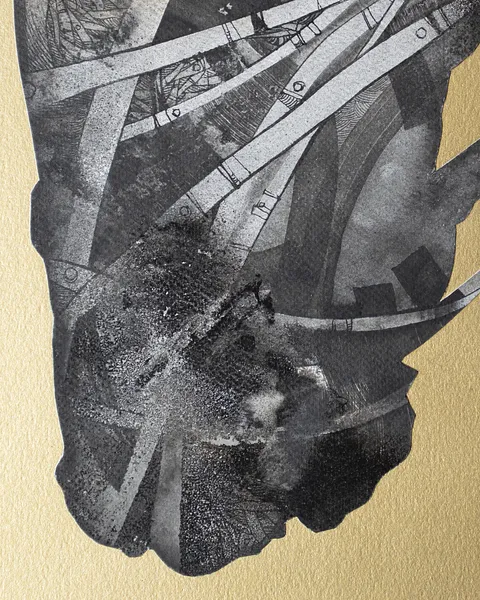 Зображення "Філософ | Philosopher" від Олександр Макогон, розмір: 52 х 62 cm, матеріали: Туш, аерозольна фарба, папір | Ink, spray paint, paper, медіум: Графіка, серія: Horses, ціна: $280 Фото 3 з 5.