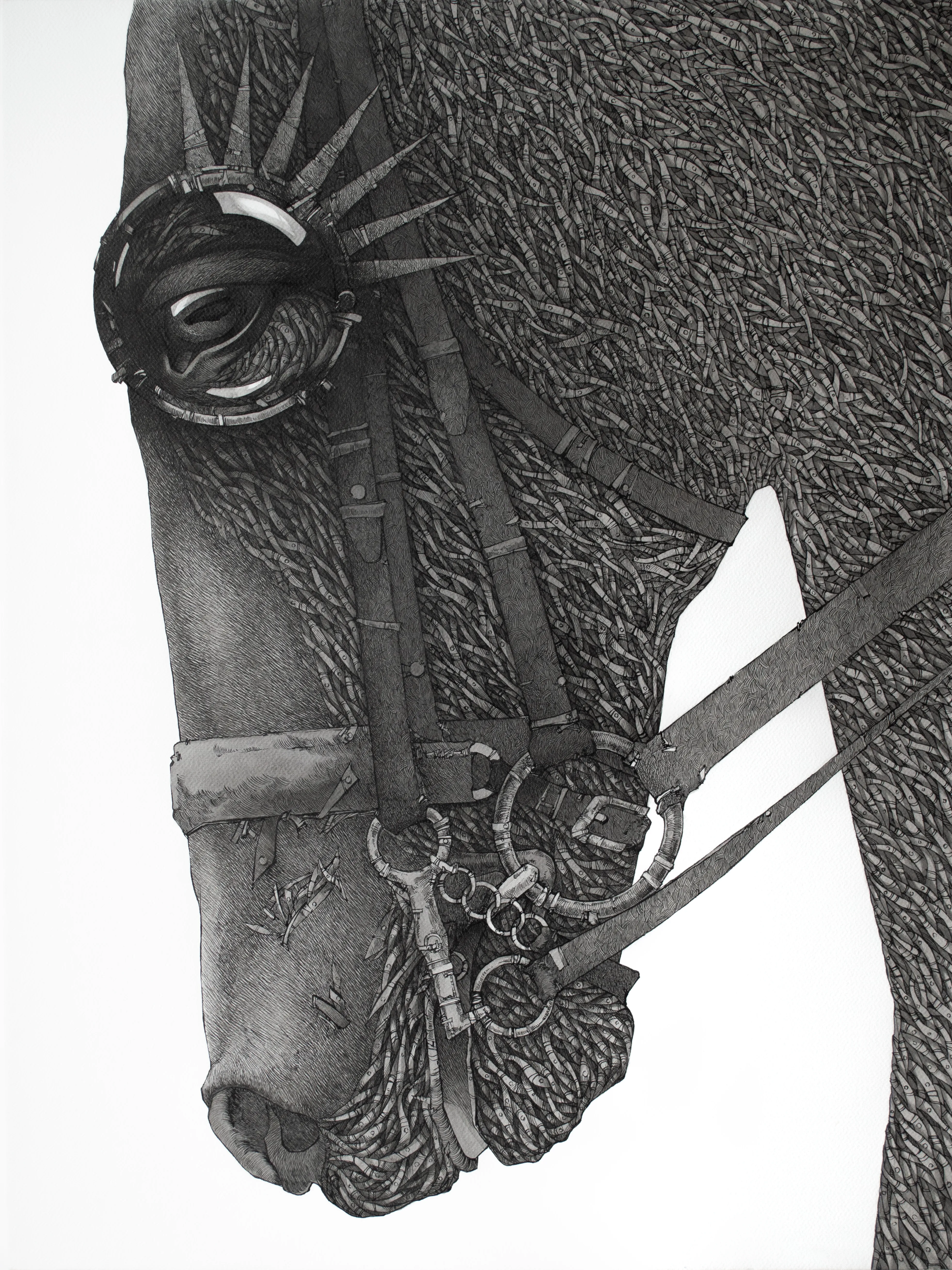 Зображення "Мислитель | Thinker" від Олександр Макогон, розмір: 100 x 80 cm, матеріали: туш, папір | ink, paper, ціна: $1000 Фото 2 з 12.