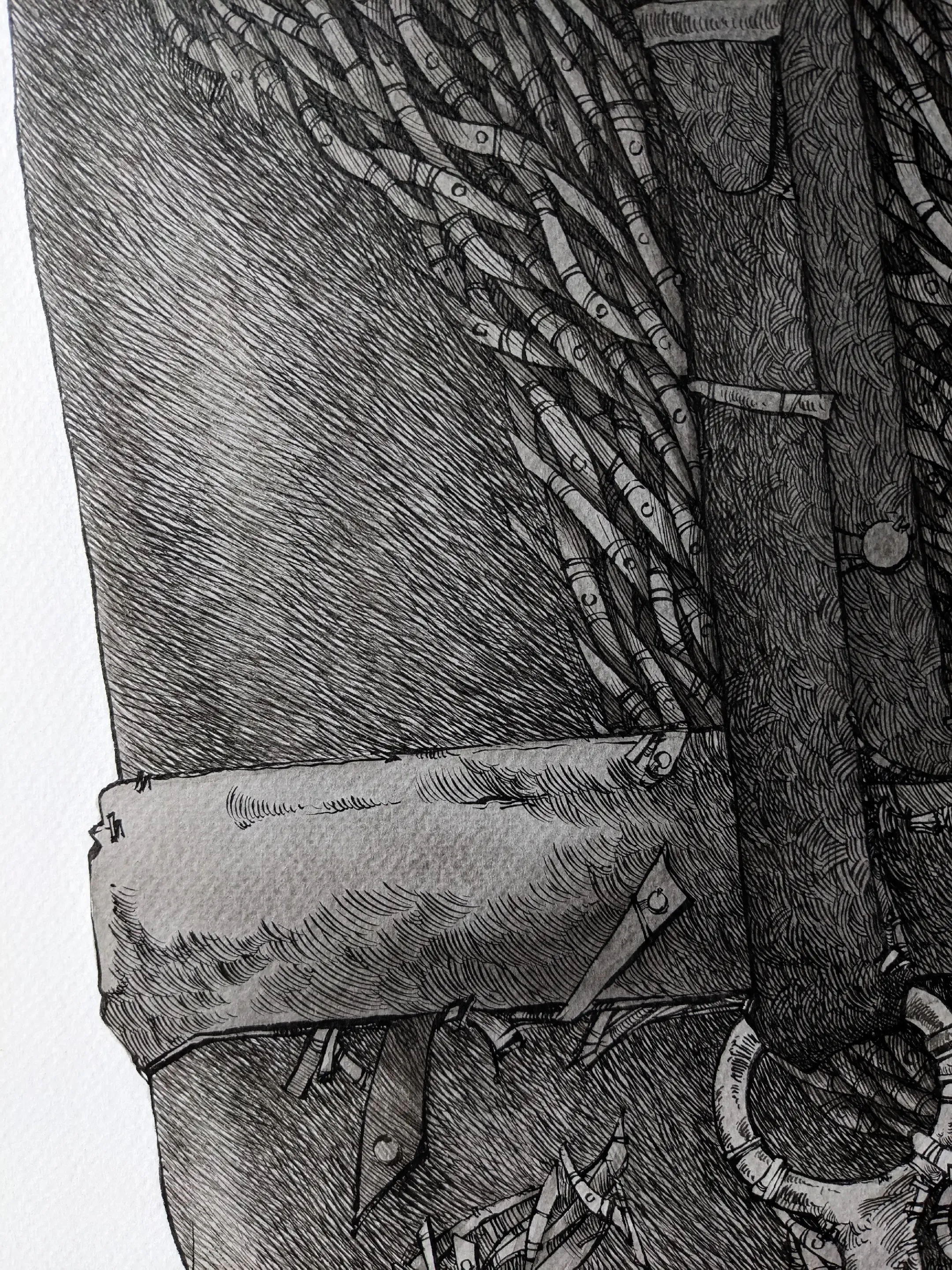 Зображення "Мислитель | Thinker" від Олександр Макогон, розмір: 100 x 80 cm, матеріали: туш, папір | ink, paper, ціна: $1000 Фото 5 з 12.