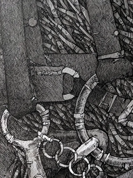 Зображення "Мислитель | Thinker" від Олександр Макогон, розмір: 100 x 80 cm, матеріали: туш, папір | ink, paper, ціна: $1000 Фото 9 з 12.