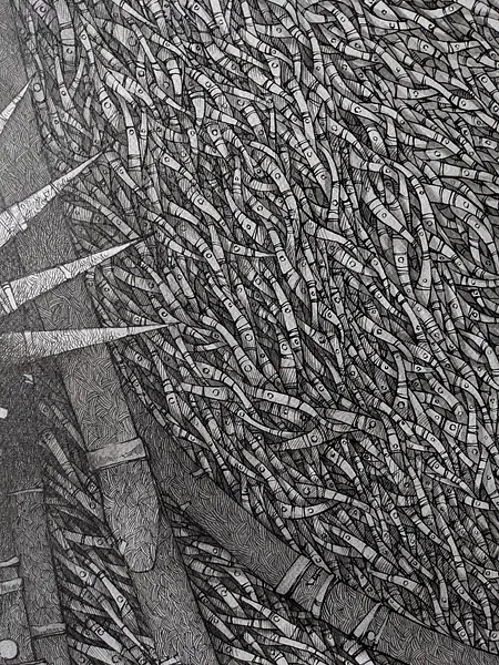 Зображення "Мислитель | Thinker" від Олександр Макогон, розмір: 100 x 80 cm, матеріали: туш, папір | ink, paper, ціна: $1000 Фото 12 з 12.