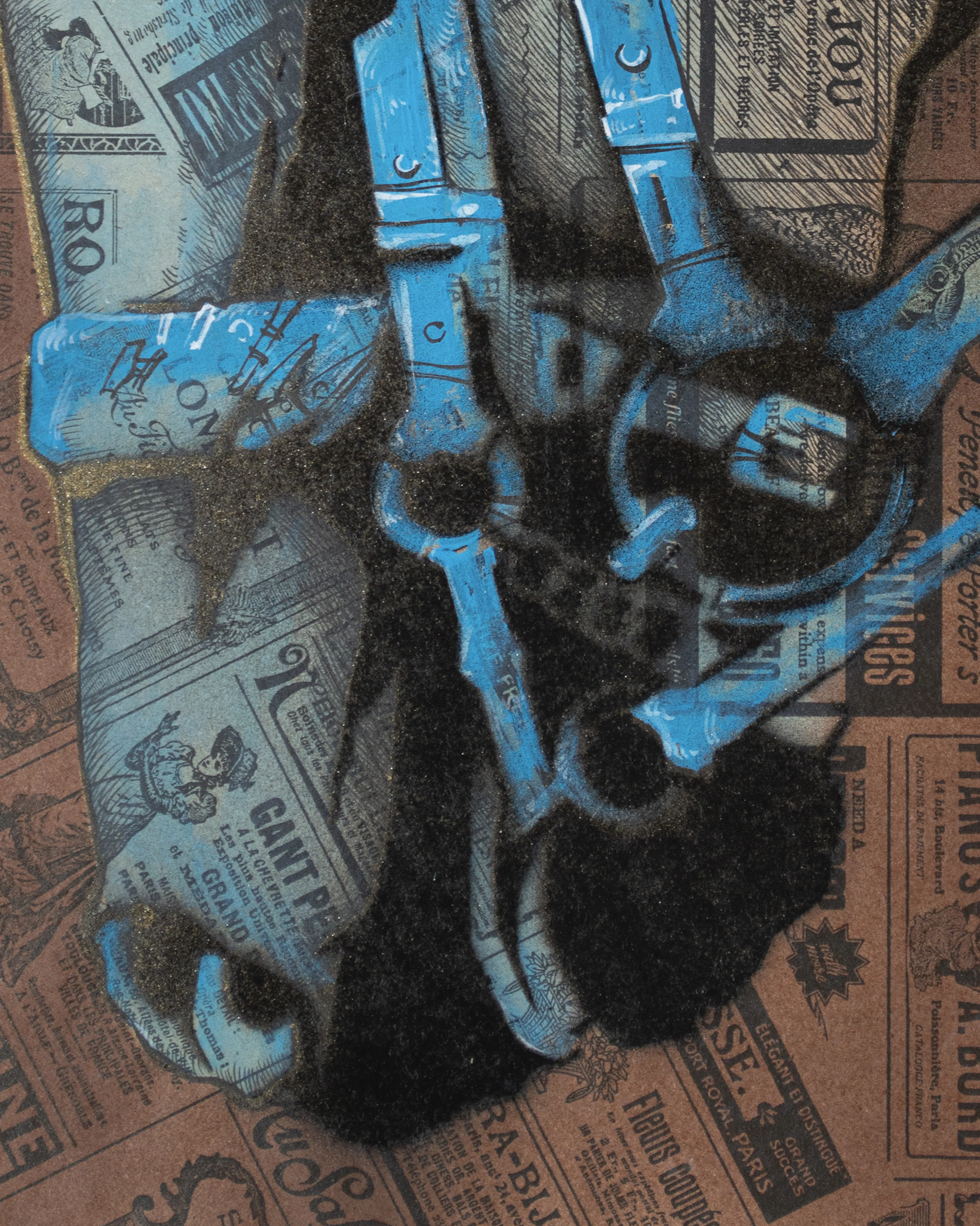 Зображення "Бунтар | Rebel" від Олександр Макогон, розмір: 52 х 62 cm, матеріали: Туш, гуаш, аерозольна фарба, папір | Ink, gouache, spray paint, paper, медіум: Графіка, серія: Horses, ціна: $280 Фото 3 з 5.