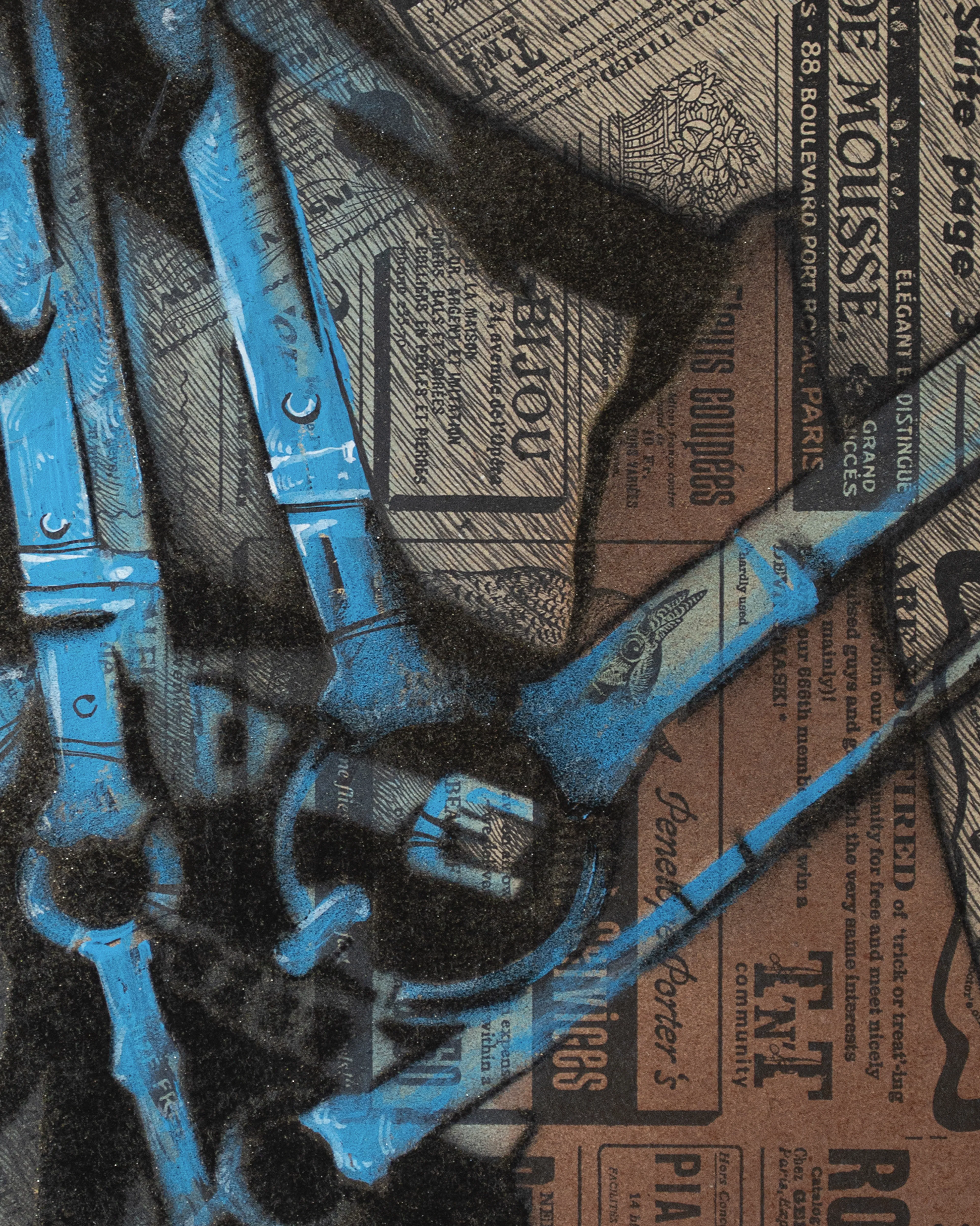 Зображення "Бунтар | Rebel" від Олександр Макогон, розмір: 52 х 62 cm, матеріали: Туш, гуаш, аерозольна фарба, папір | Ink, gouache, spray paint, paper, медіум: Графіка, серія: Horses, ціна: $280 Фото 5 з 5.