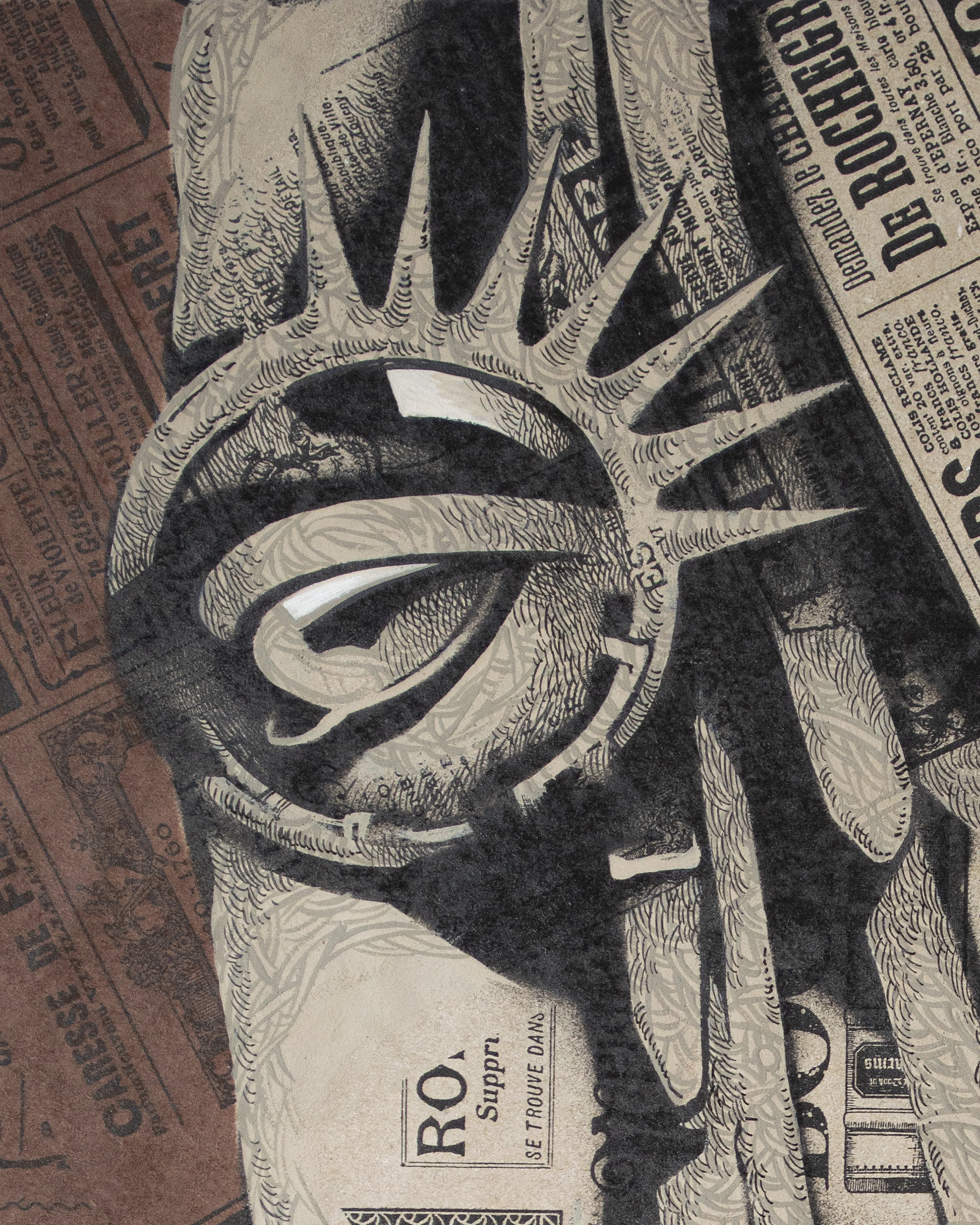 Зображення "Письменник | Writer" від Олександр Макогон, розмір: 52 х 62 cm, матеріали: Туш, гуаш, аерозольна фарба, папір | Ink, gouache, spray paint, paper, медіум: Графіка, серія: Horses, ціна: $280 Фото 3 з 6.