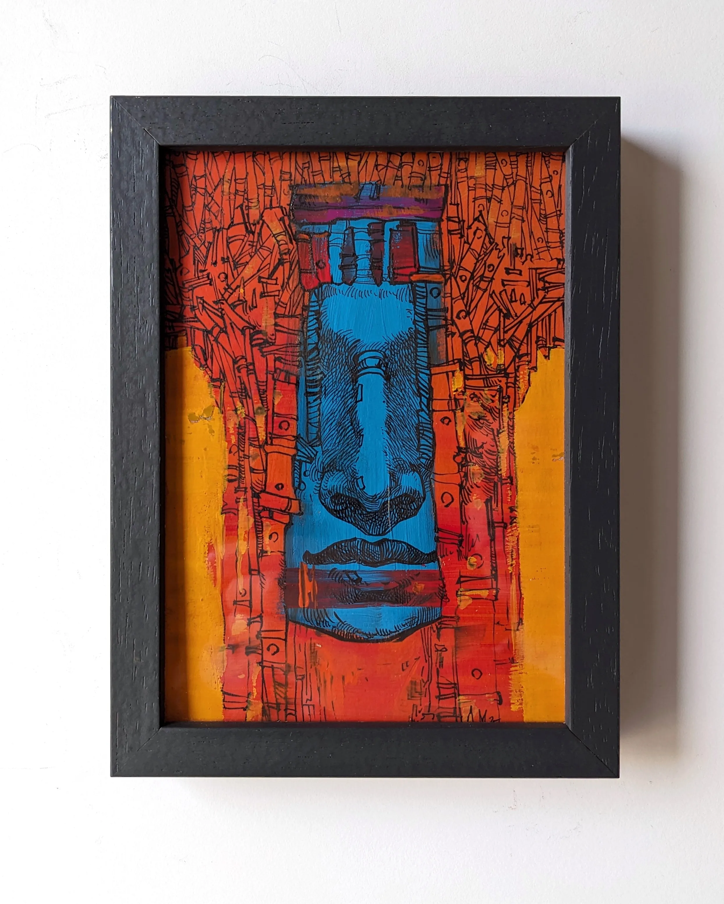 Зображення "Медитація | Meditation" від Олександр Макогон, розмір: 13,5 x 18,5 cm, матеріали: туш, гуаш, картон | ink, gouache, cardboard, медіум: Живопис, місто: Lviv, Ukraine, серія: Portraits, ціна: $80 Фото 1 з 2.