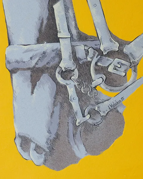 Зображення "Винахідник | Inventor" від Олександр Макогон, розмір: 52 х 62 cм, матеріали: туш, гуаш, бавовняний папір | ink, gouache, cotton paper, медіум: Графіка, місто: Lviv, Ukraine, серія: Horses, ціна: $350 Фото 4 з 4.