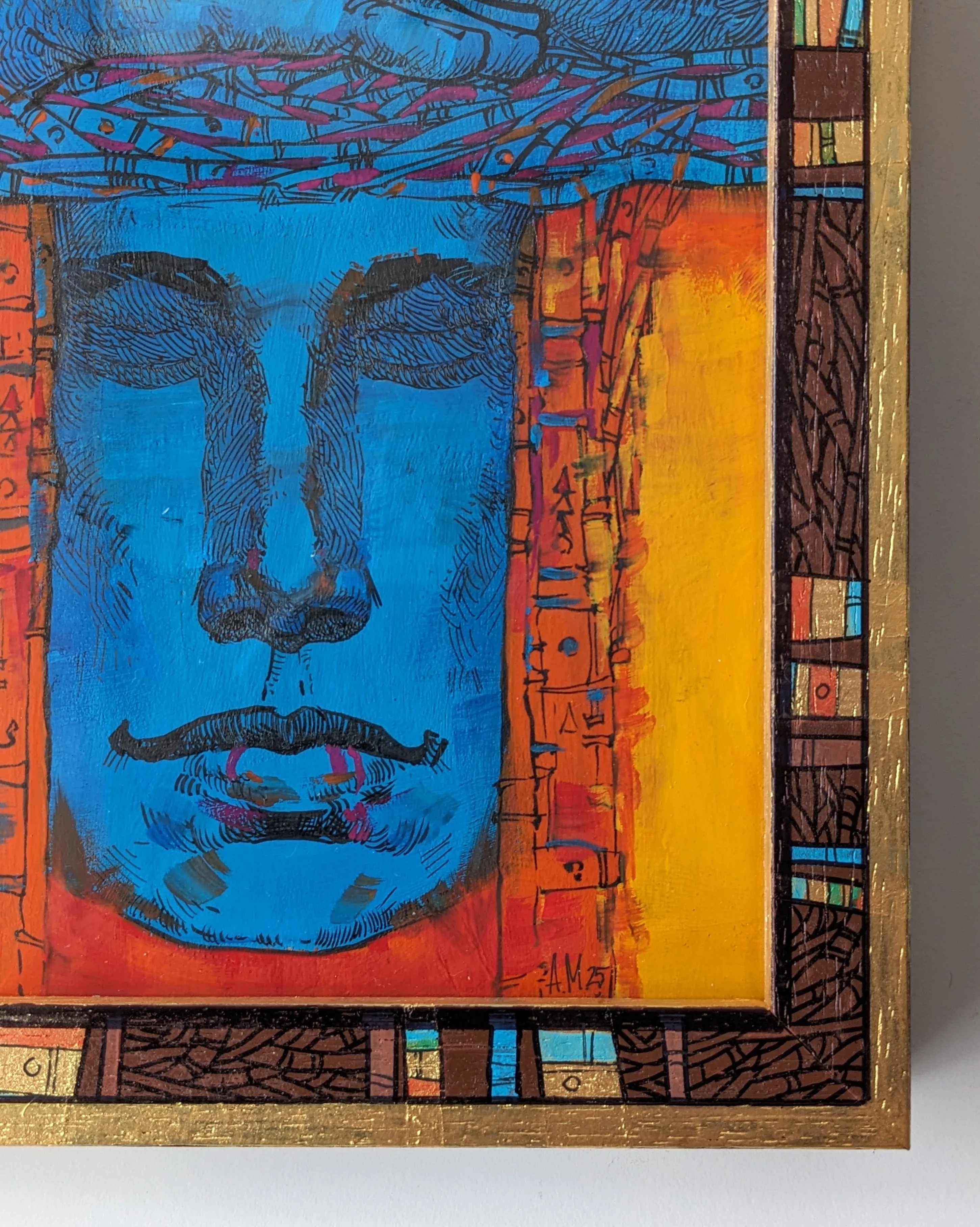 Зображення "Невагомість | Weightlessness" від Олександр Макогон, розмір: 18 х 21 cm, матеріали: туш, гуаш, картон | ink, gouache, cardboard, медіум: Графіка, місто: Lviv, Ukraine, серія: Portraits, ціна: $100 Фото 5 з 5.