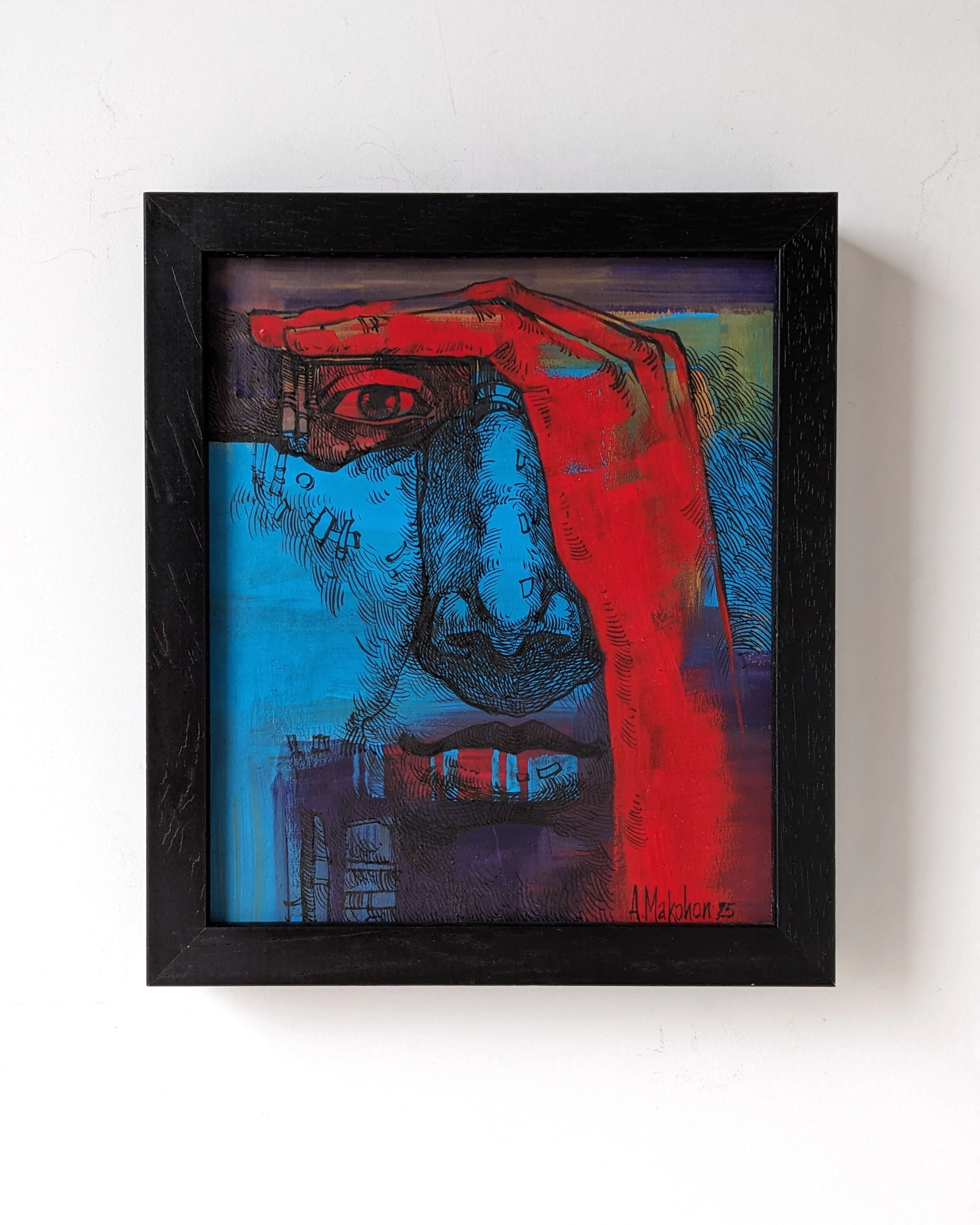 Зображення "Цікавість | Curiosity" від Олександр Макогон, розмір: 16 x 18 cm, матеріали: туш, гуаш, бавовняний папір | ink, gouache, cotton paper, медіум: Графіка, місто: Lviv, Ukraine, серія: Portraits, ціна: $80 Фото 1 з 3.