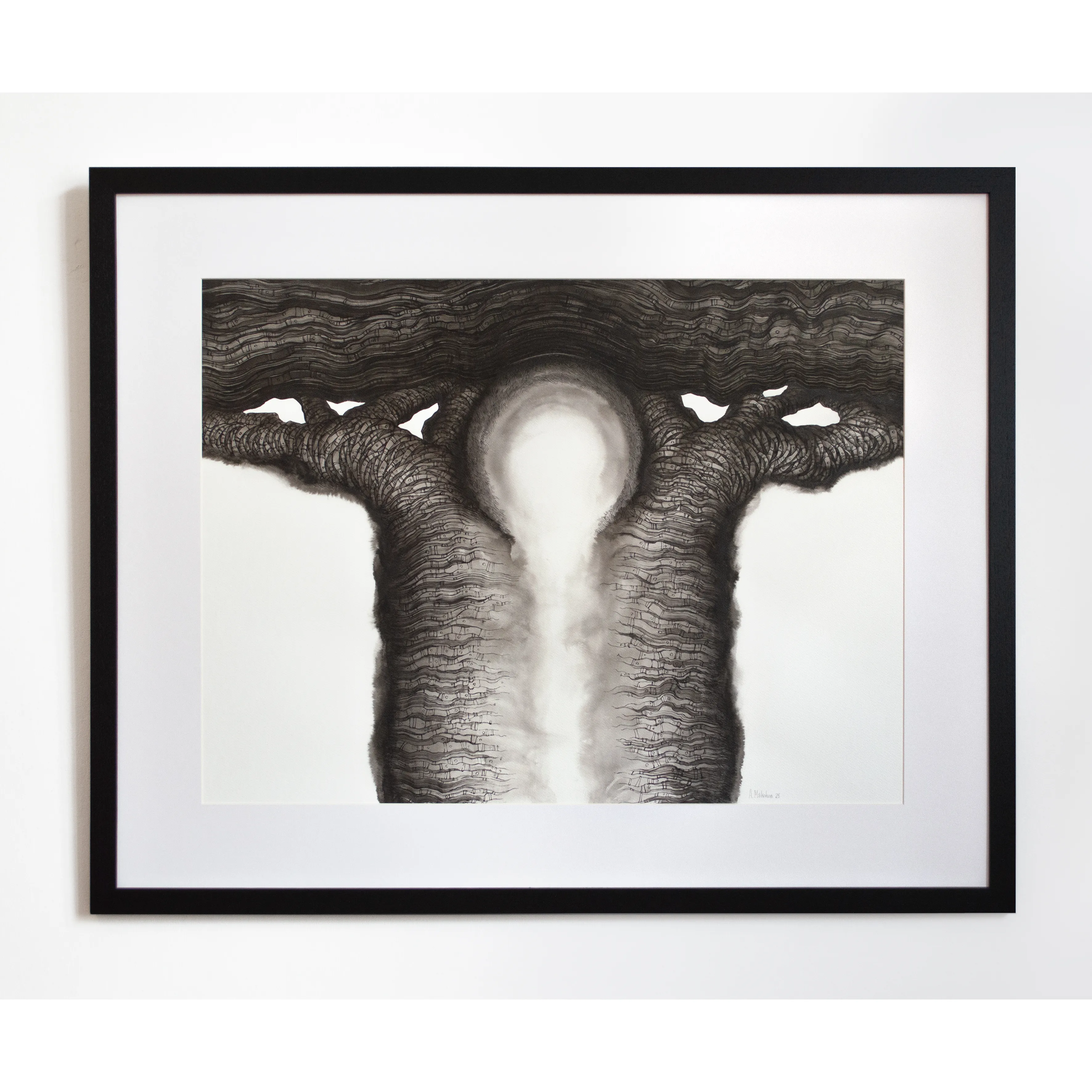 Зображення "туш, бавовняний папір | ink, cotton paperДерево Життя І | Tree of Life I" від Олександр Макогон, розмір: 100 х 80 см, матеріали: туш, бавовняний папір | ink, cotton paper, медіум: Графіка, місто: Львів, Україна, серія: Tree of Life, ціна: $1000 Фото 1 з 10.