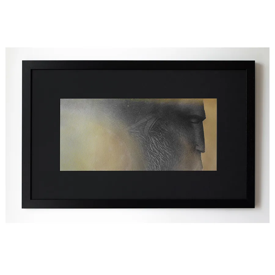 Зображення "Сон | Dream" від Олександр Макогон, розмір: 77 х 49 см, матеріали: Туш, аерозольна фарба, бавовняний папір | Ink, spray paint, cotton paper, медіум: Графіка, серія: Portraits, ціна: $350 Фото 1 з 3.